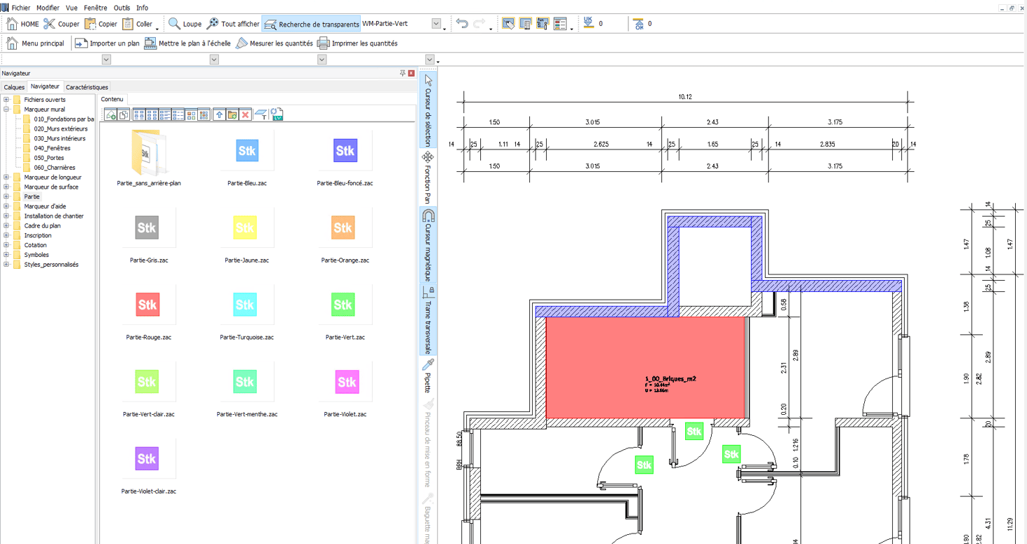Screenshot Plan métrés