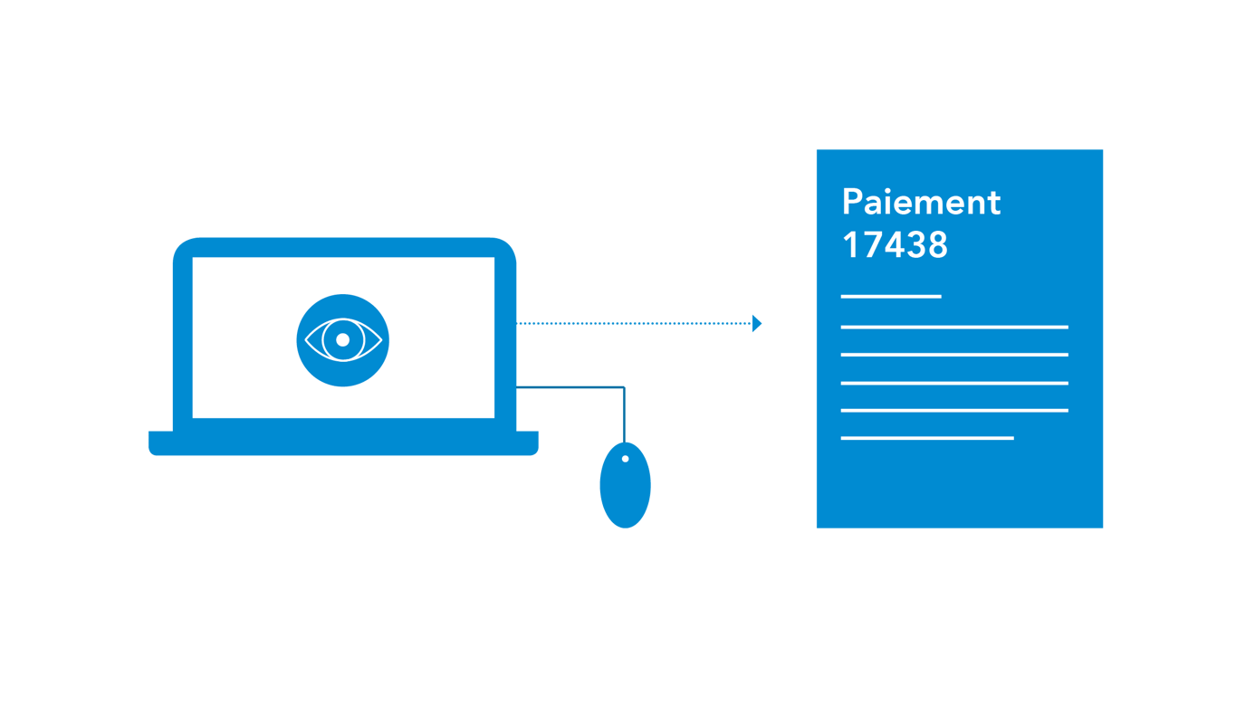 ordinateur portable et document de paiement