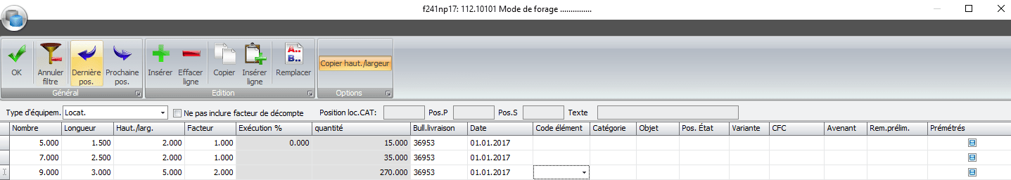 Screenshot Software facturation échafaudage