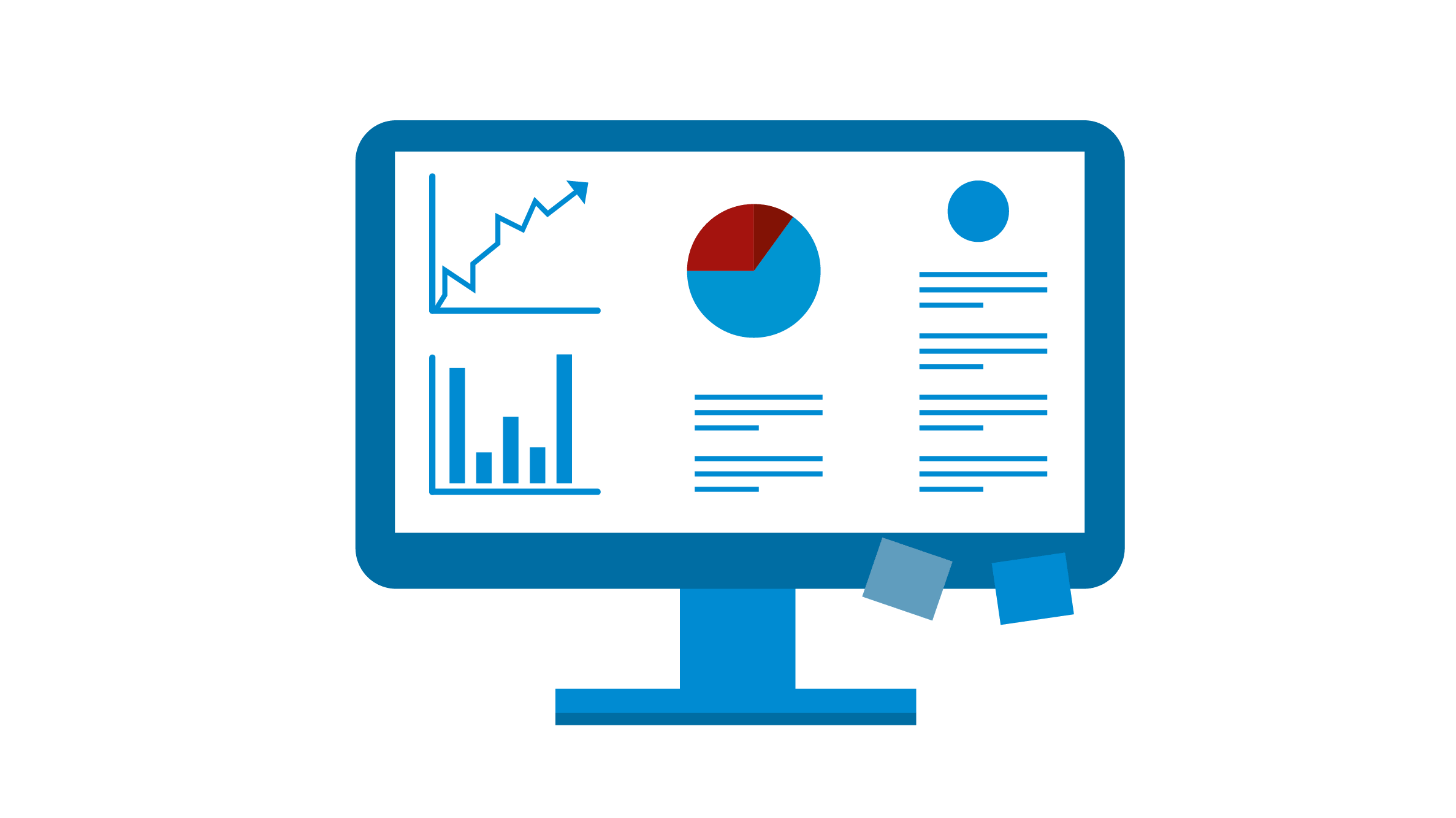 Icon Computer mit Grafiken