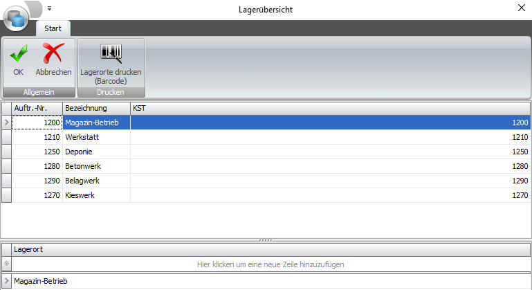 Screenshot Aperçu des stocks
