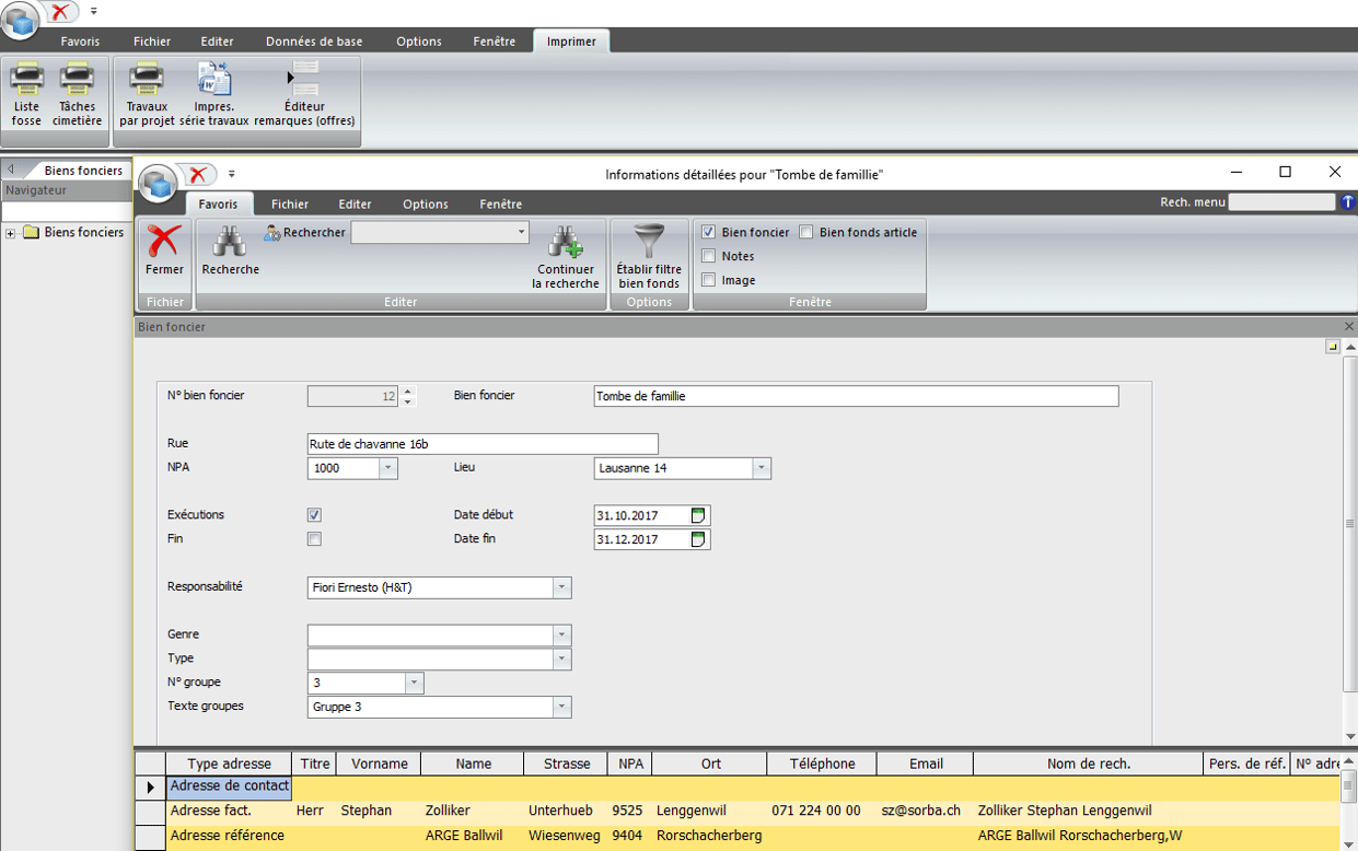 Screenshot logiciel personne de référence par immeuble
