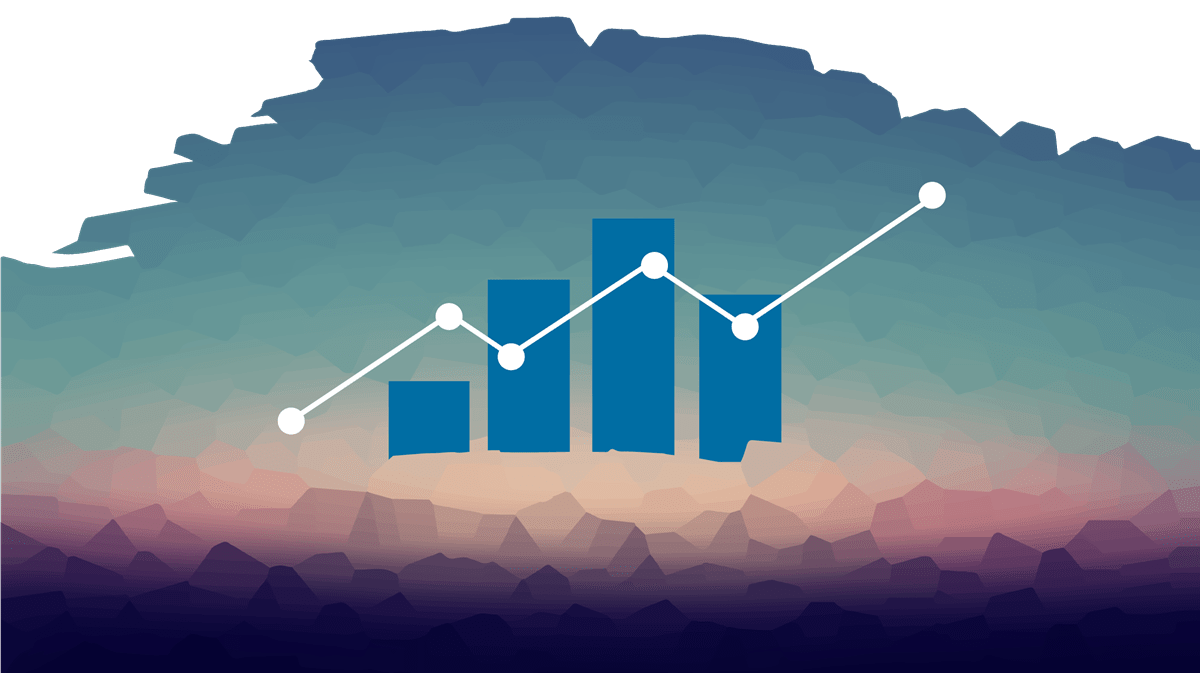 Grafik Histogramm mit Pfeil