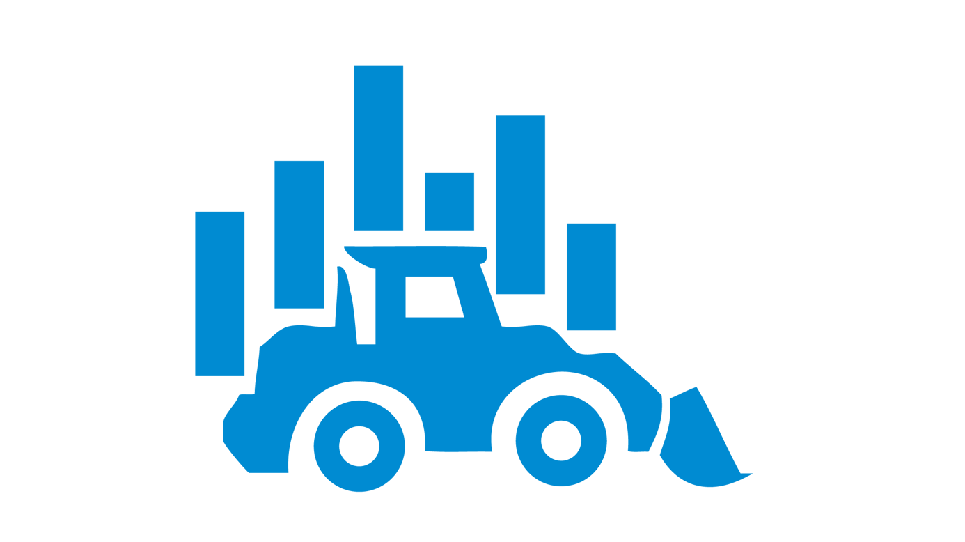 icône machine de construction avec graphique en arrière plan