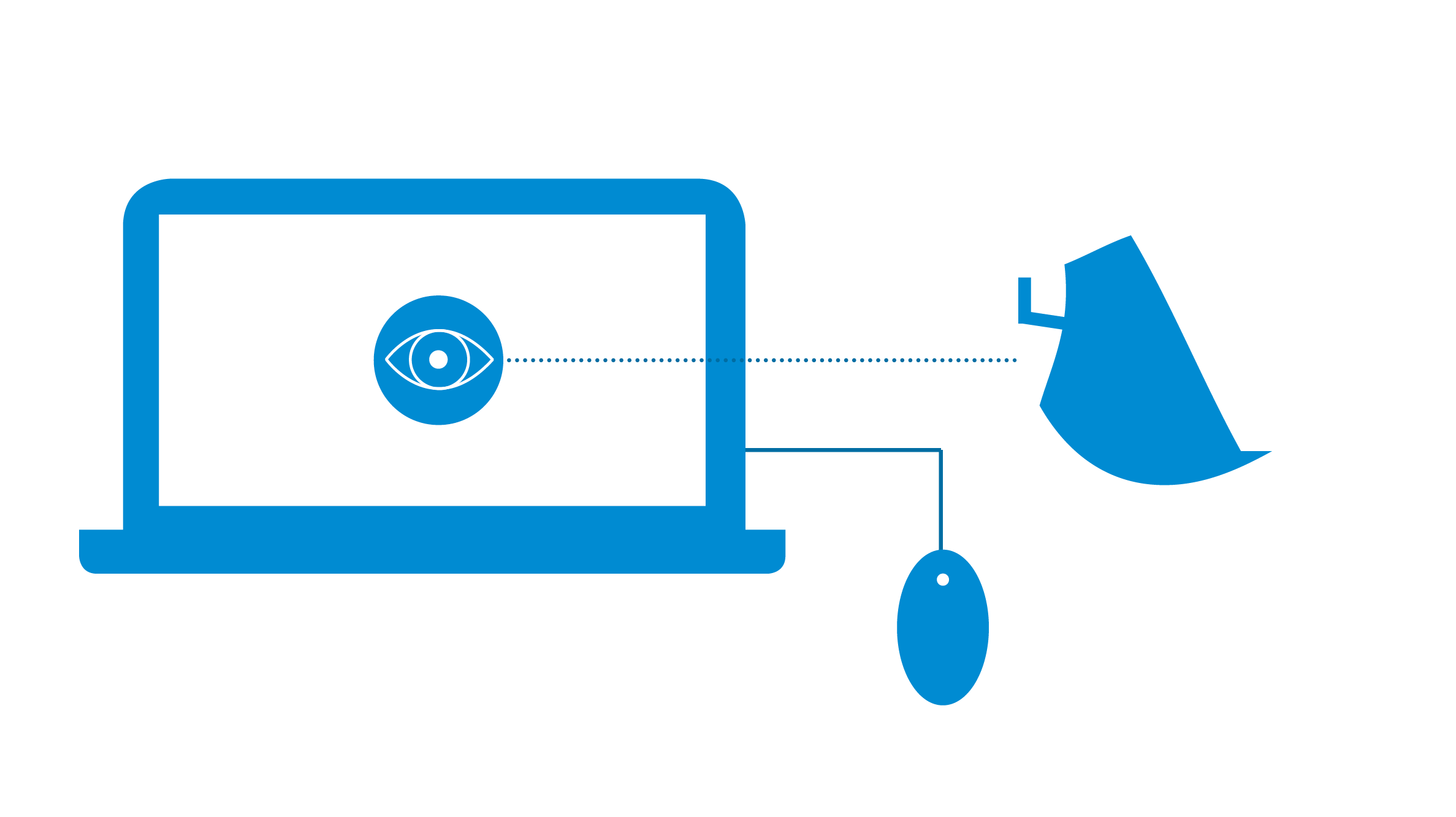 Icon Computer mit Anbaugerät