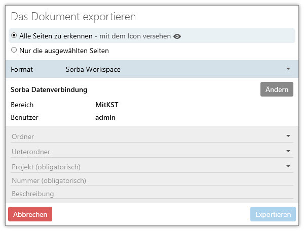 Screenshot Objekt exportieren