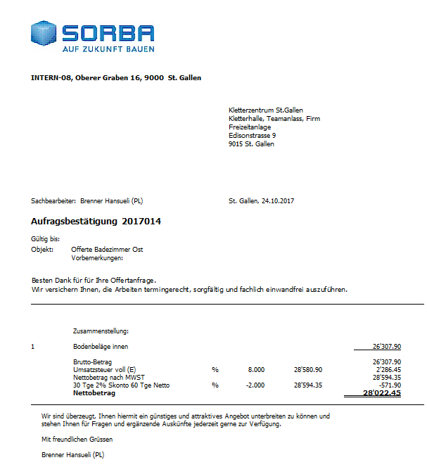 Screenshot confirmation de la commande