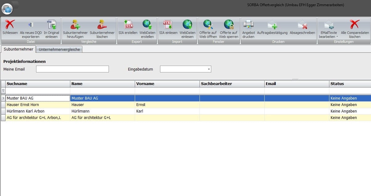 Screenshot Comparaison des offres