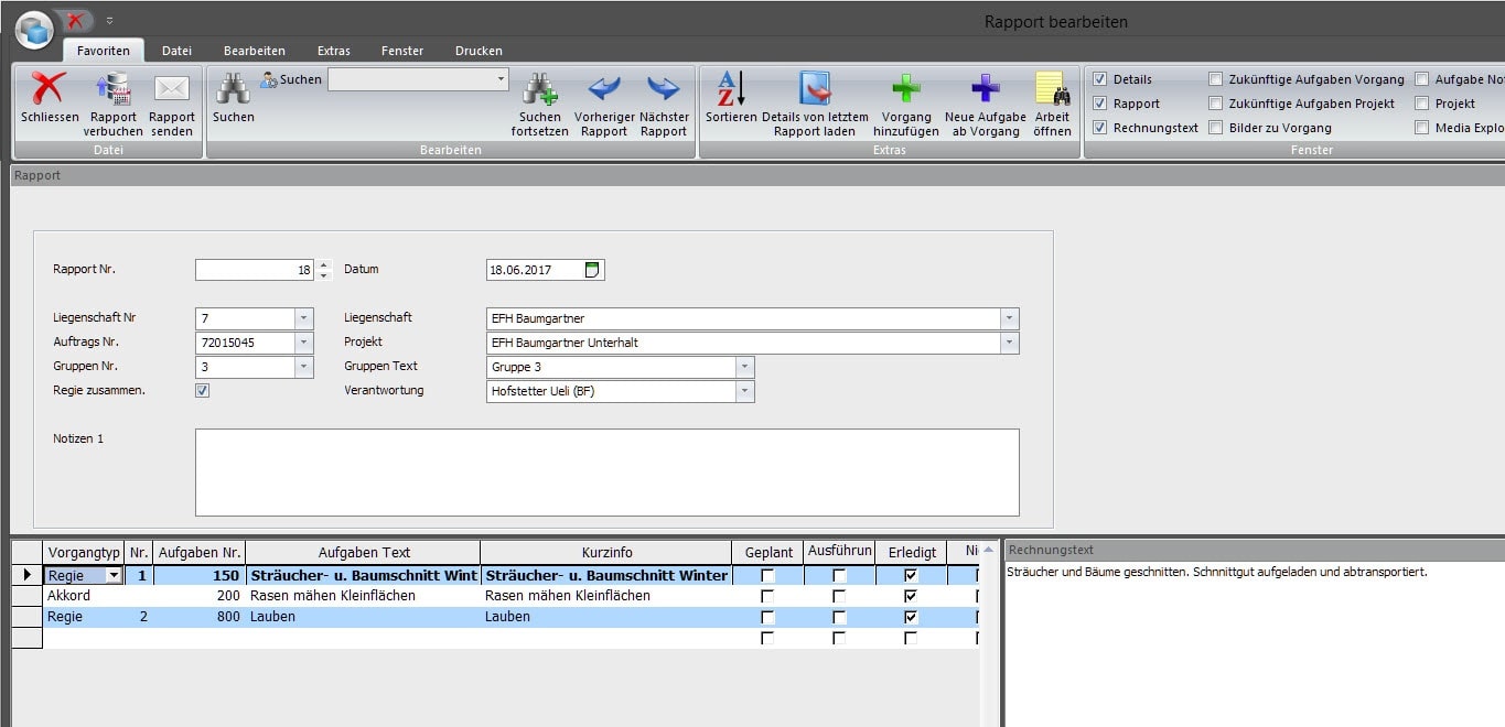 Screenshot Software Arbeitsbeschreibungen als Vorlagen