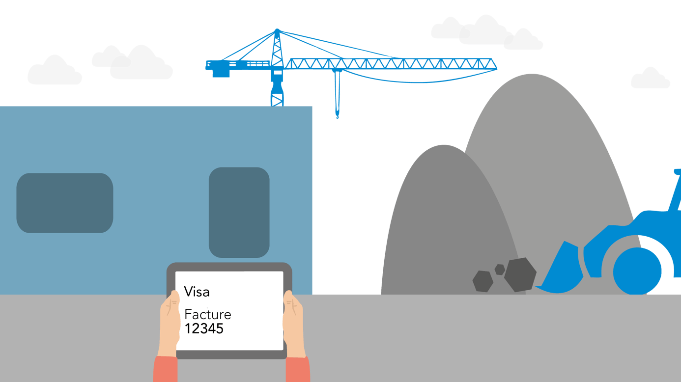 graphique chantier avec tablette