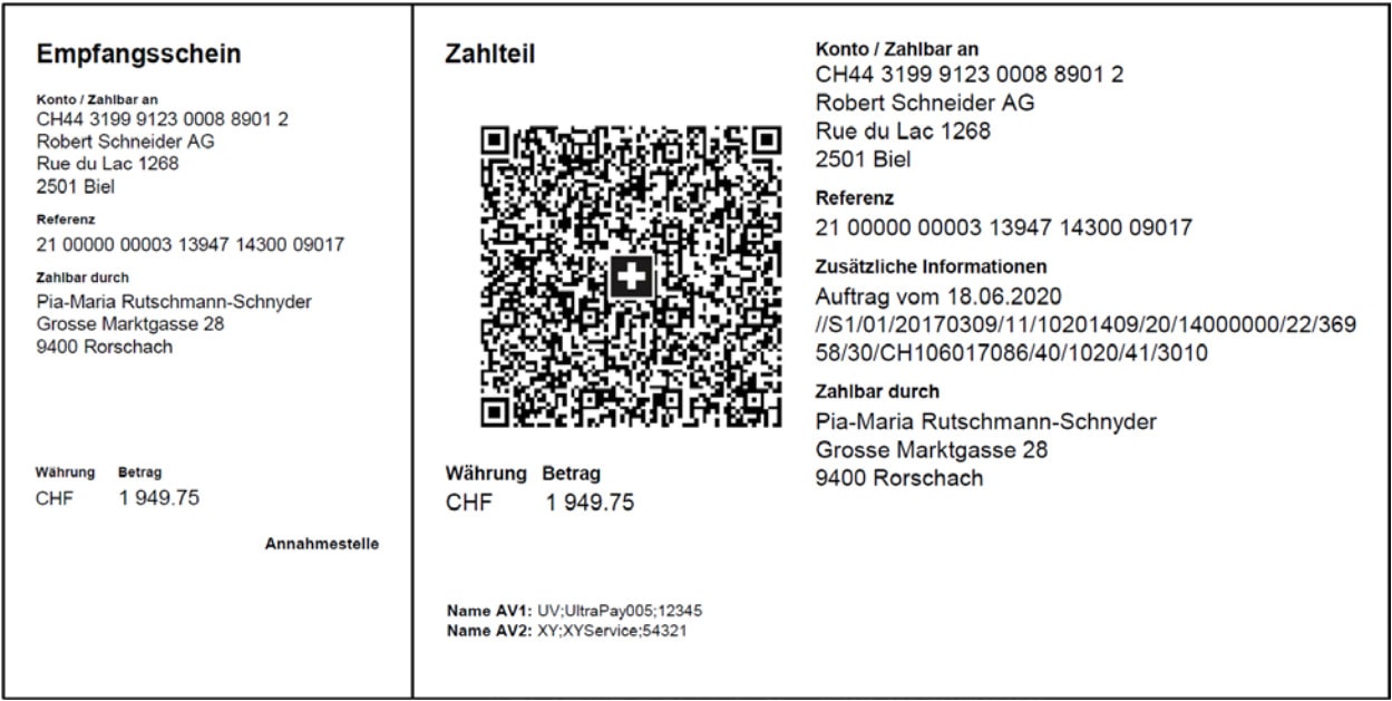 Rechnung mit QR Code