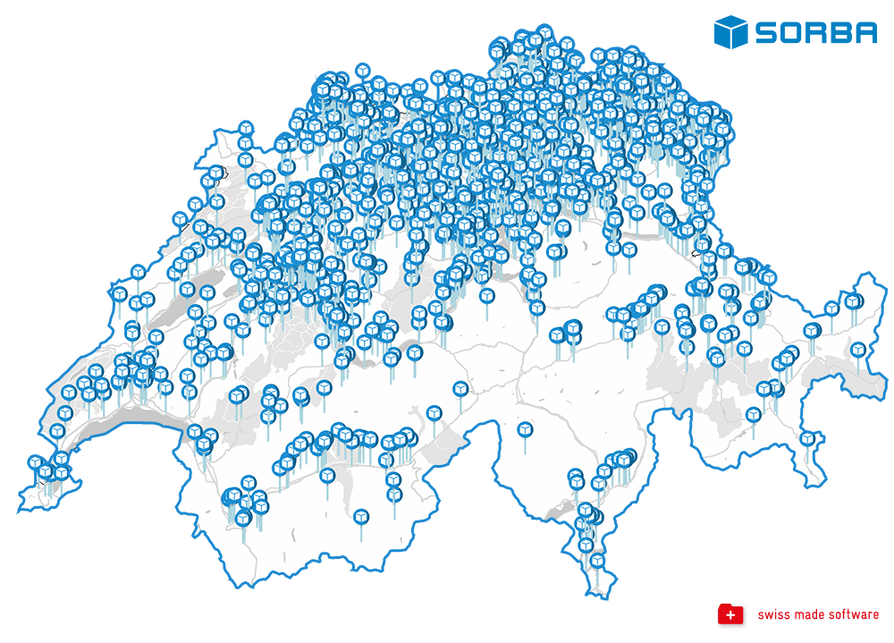 Karte nur Schweiz mit SORBA und SMS klein