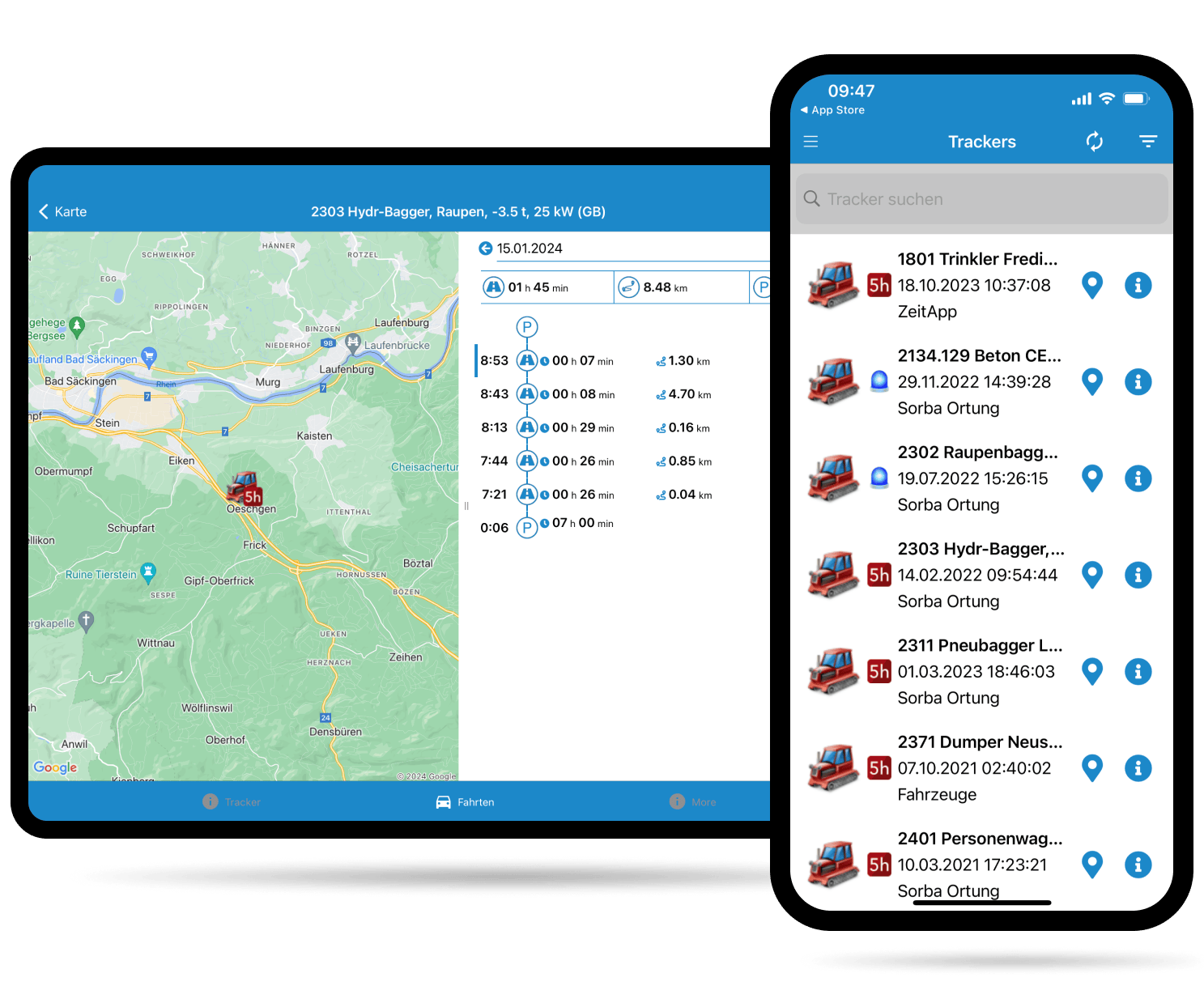 GPS Tracker App Mockup