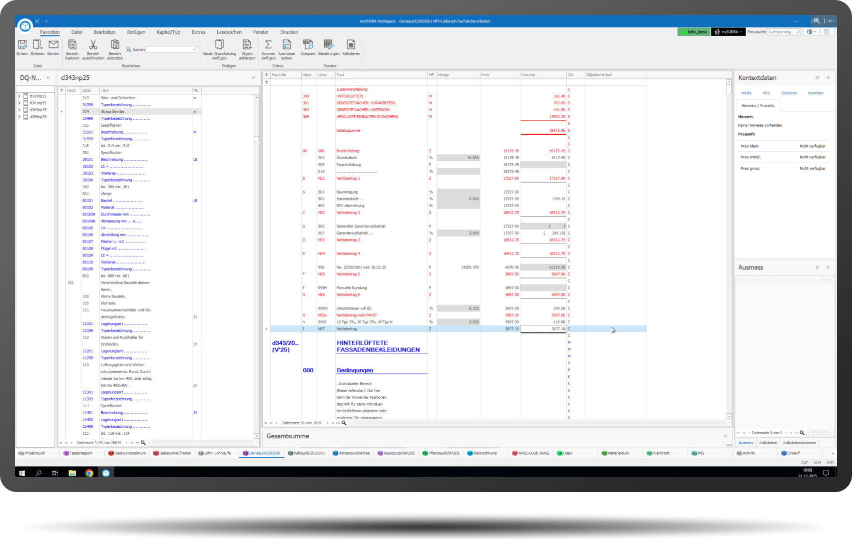 NPK-Leistungsverzeichnisse Übersicht Headerbild mit Rahmen