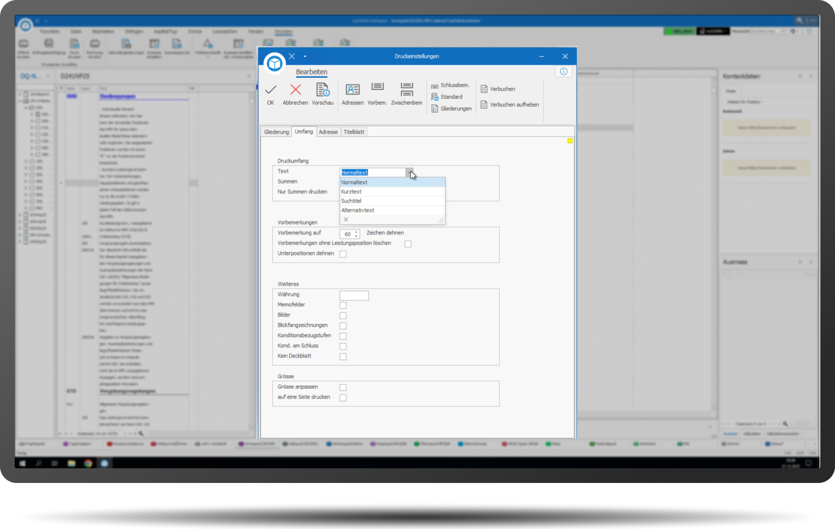 NPK-Leistungsverzeichnisse Beschreibungen mit Rahmen