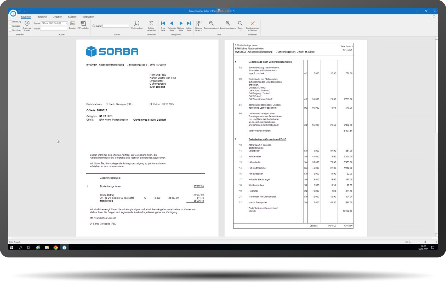 Offerte und Abrechnung Übersicht Headerbild Neu mit Rahmen