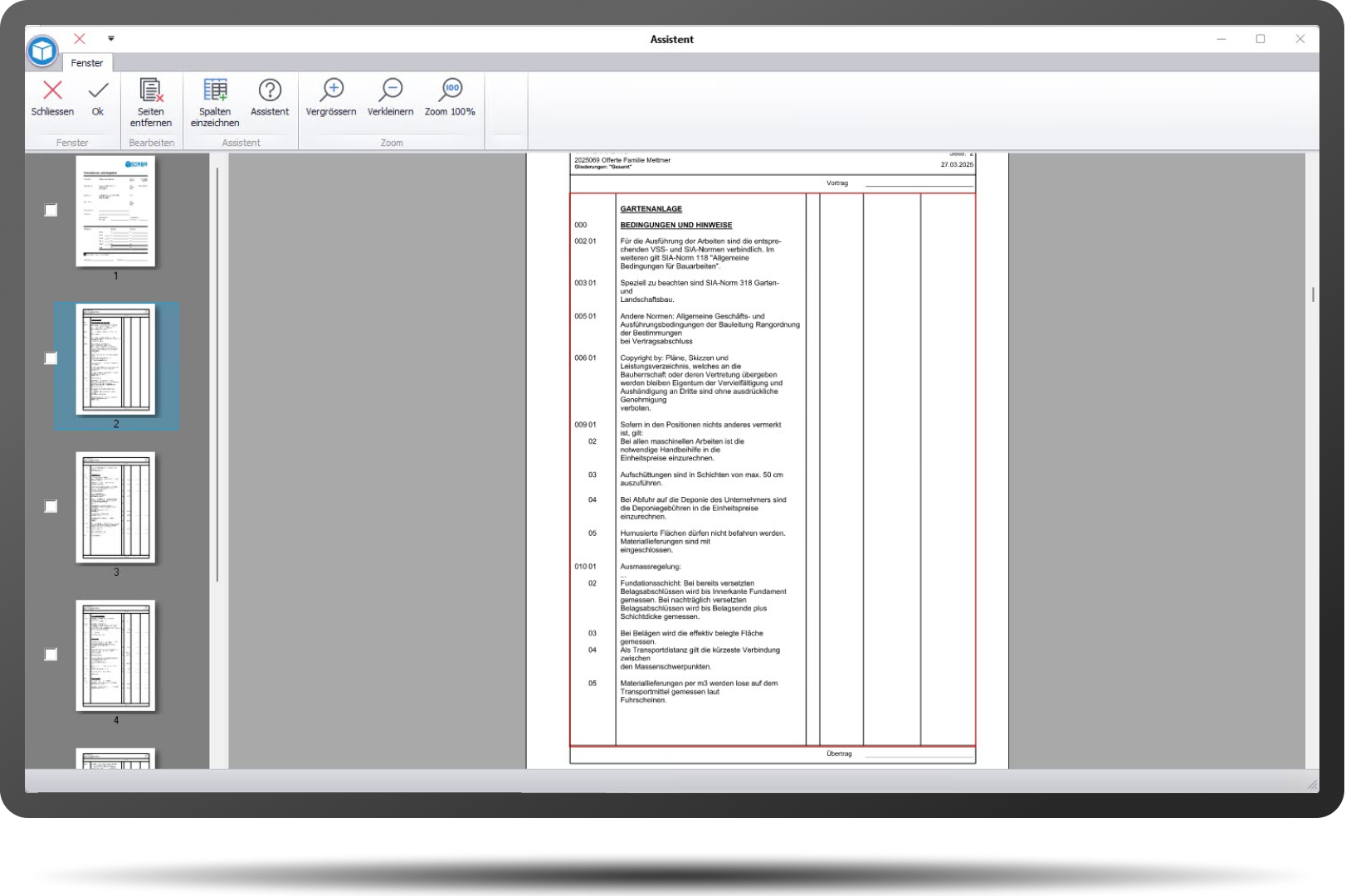 Scanning LV analysieren